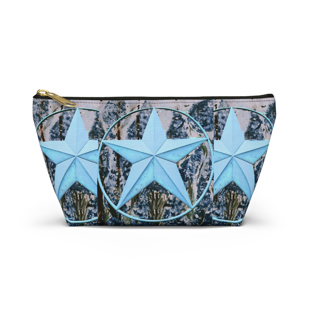 Star and Bluebonnet Accessory Pouch w T-bottom