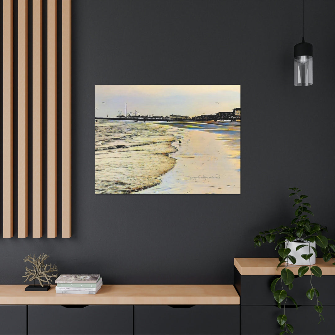 Galveston Strut Landscape Canvas Gallery Wraps