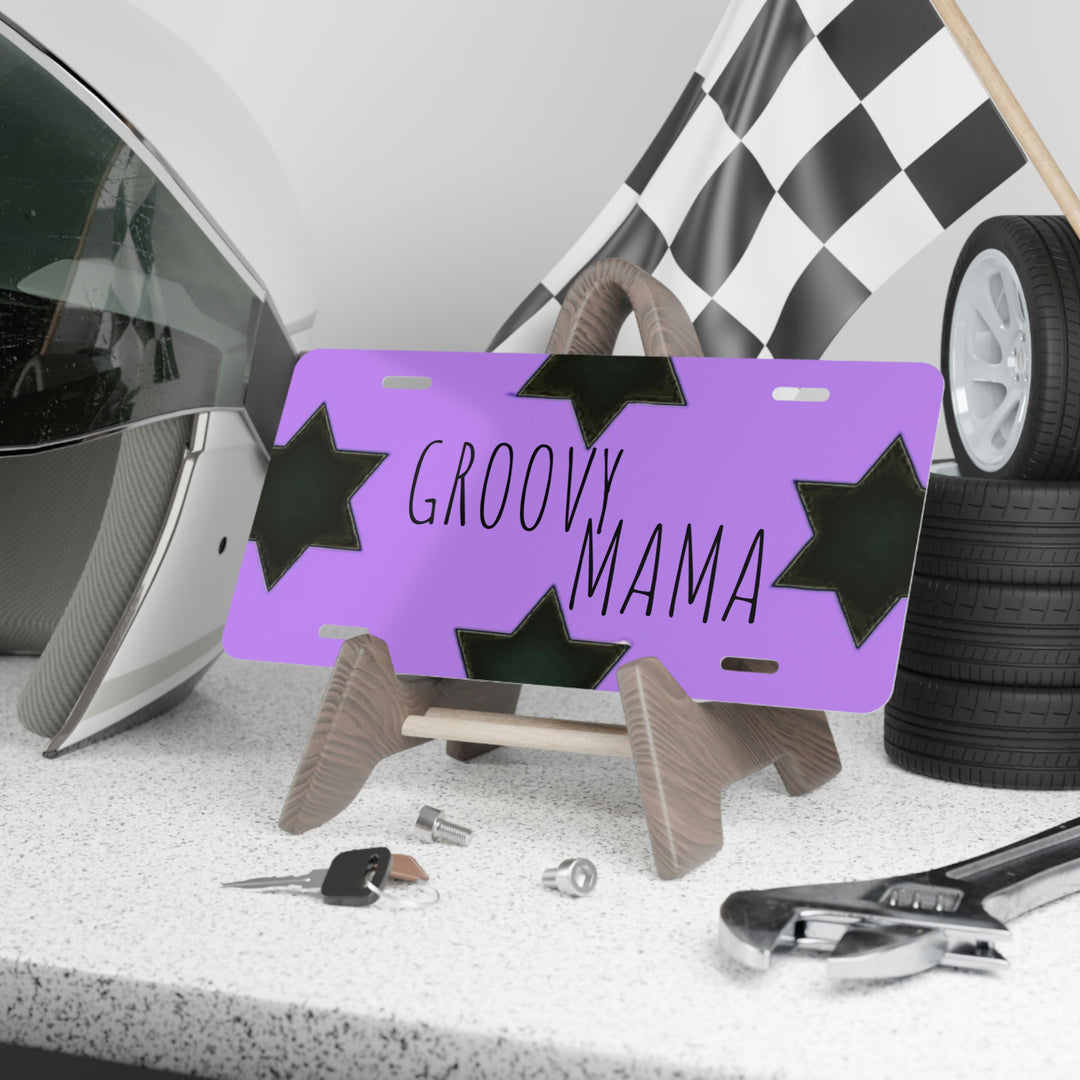 Groovy MAMA Vanity Plate