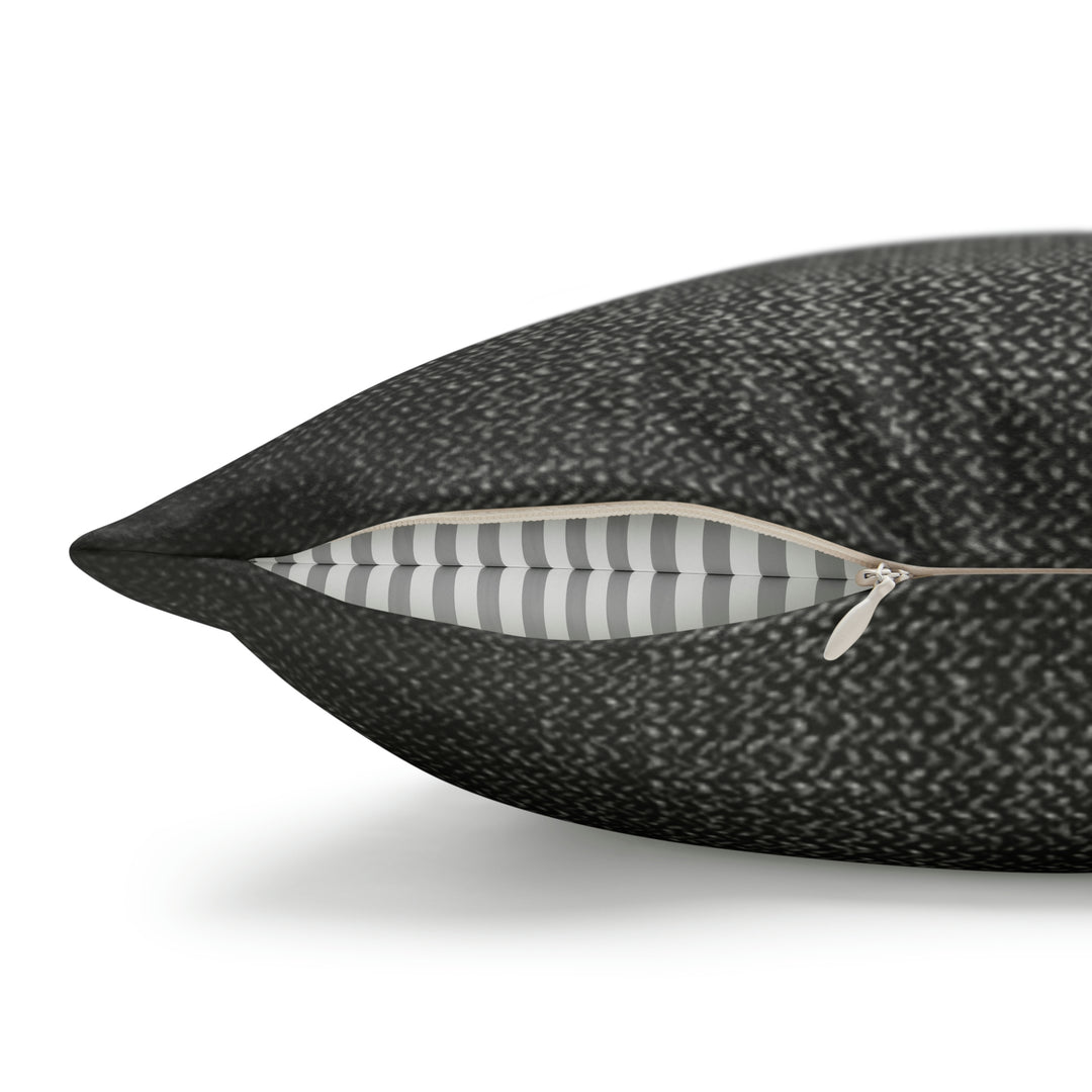 Triple Star on dark grey Faux Suede Square Pillow Case