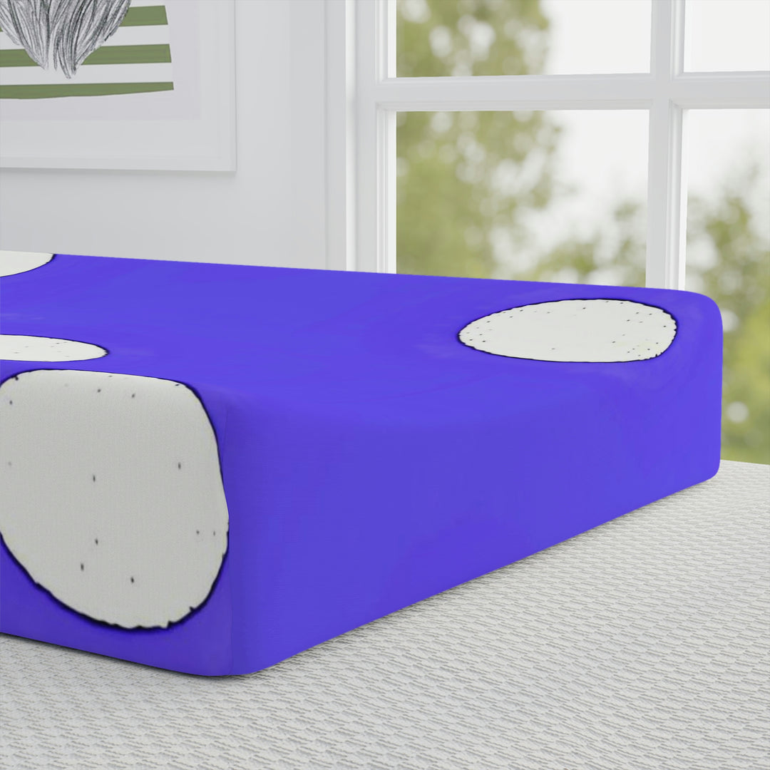 Purple with white poky dotz Baby Changing Pad Cover