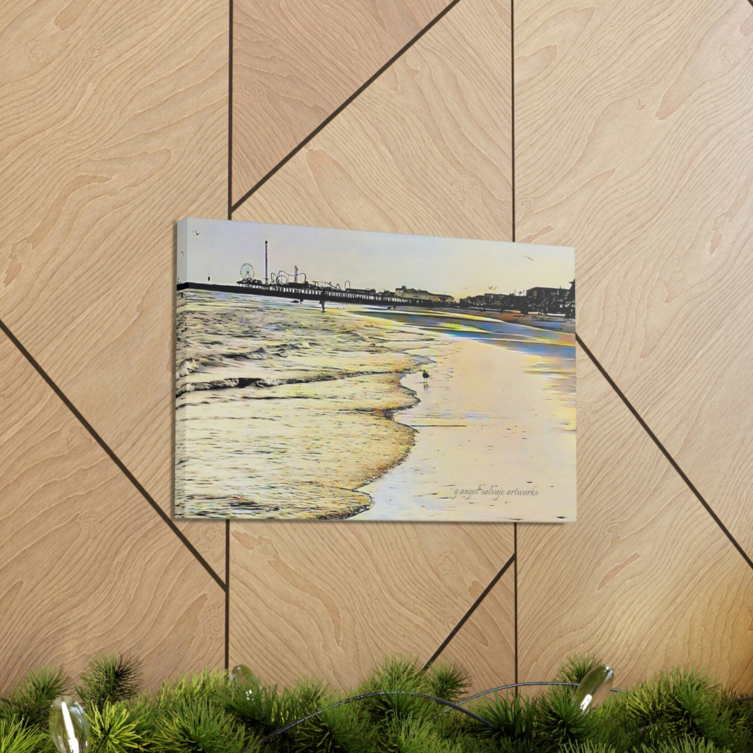Galveston Strut Landscape Canvas Gallery Wraps