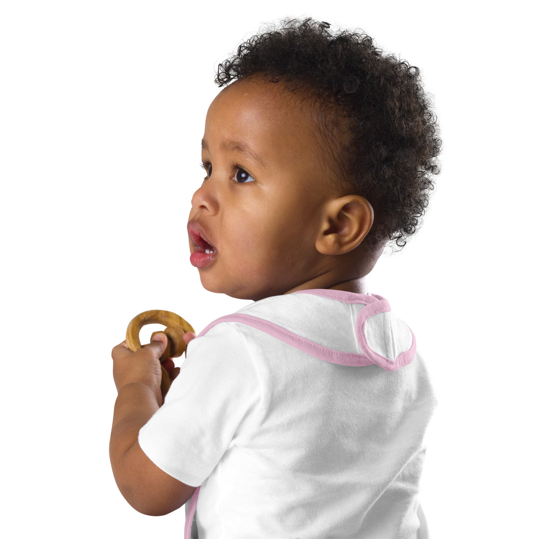 Daddy is my favorite guitar player Embroidered Baby Bib