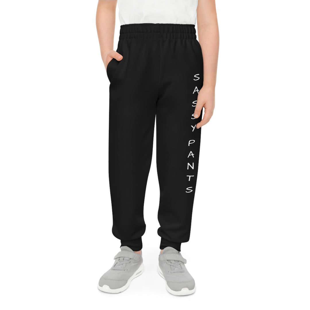 Black Sassy Pants Youth Joggers (AOP)