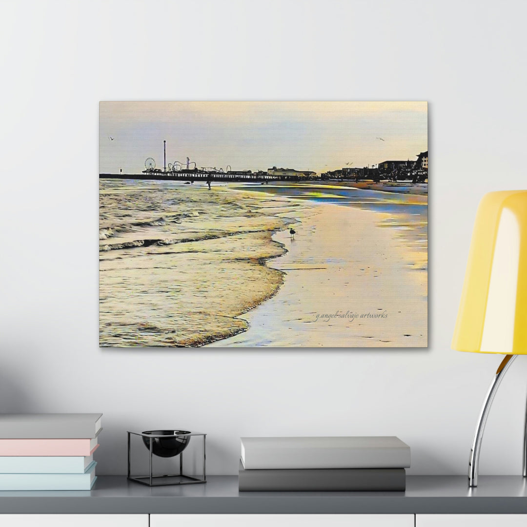 Galveston Strut Landscape Canvas Gallery Wraps