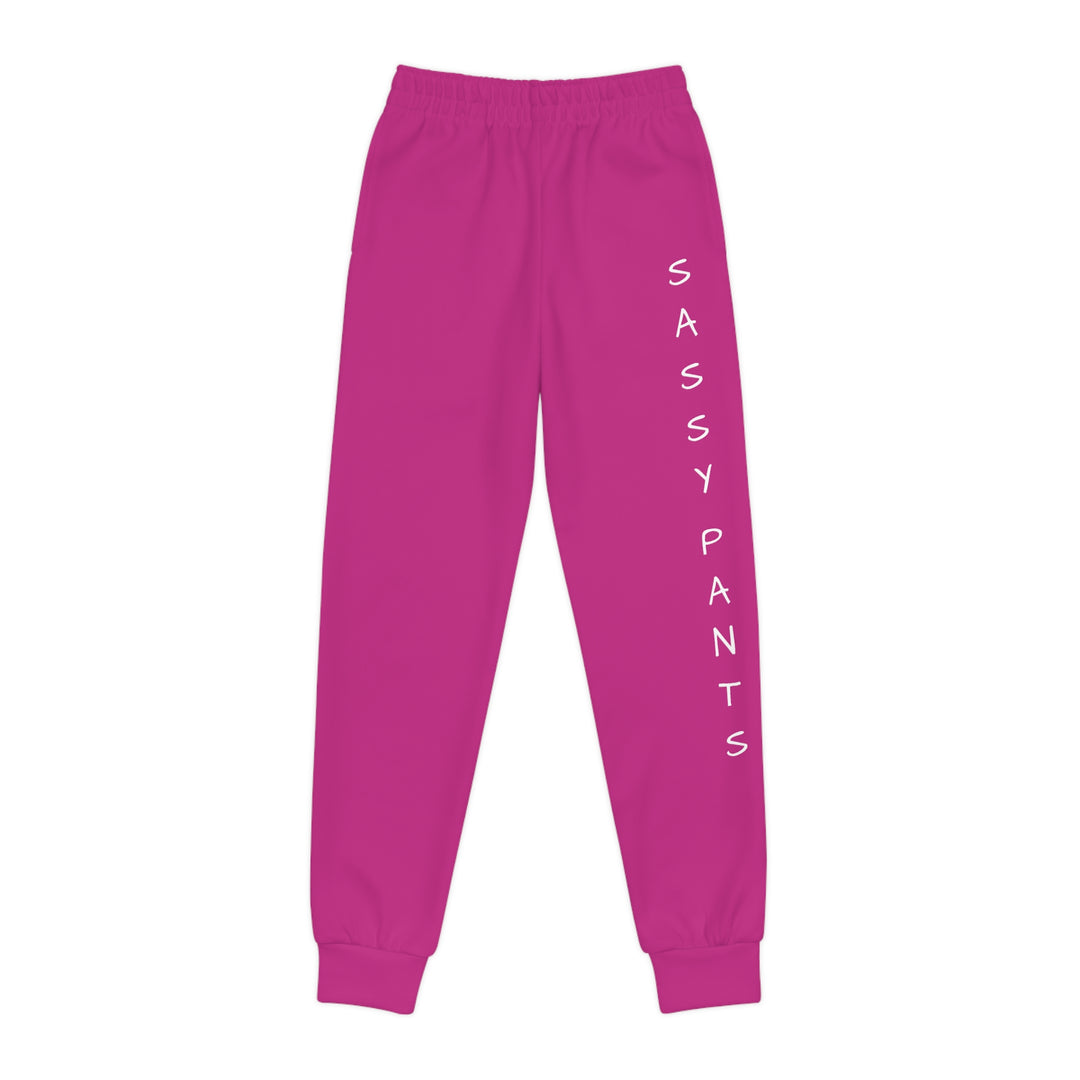 Dark Pink Sassy Pants Youth Joggers (AOP)