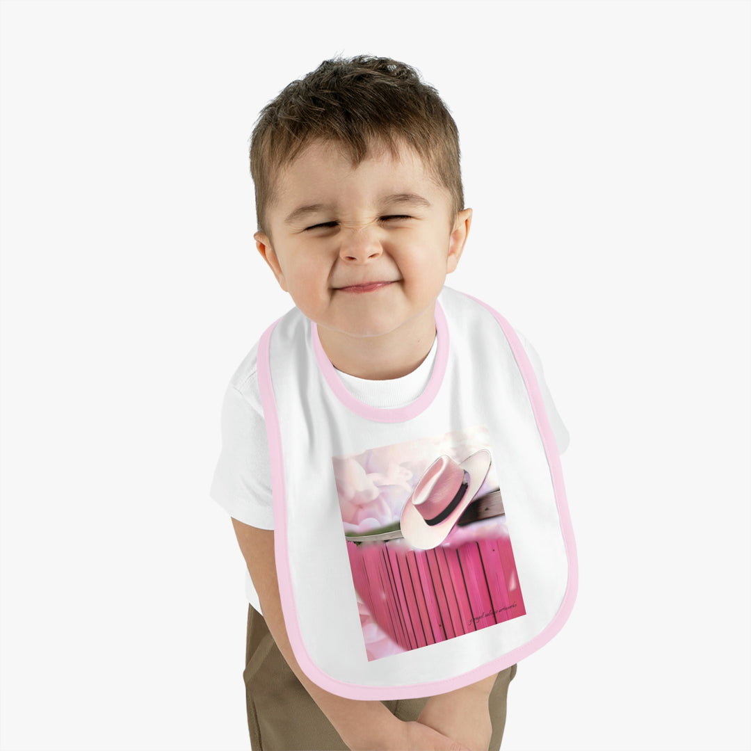 Marielle Inspired Baby Contrast Trim Jersey Bib