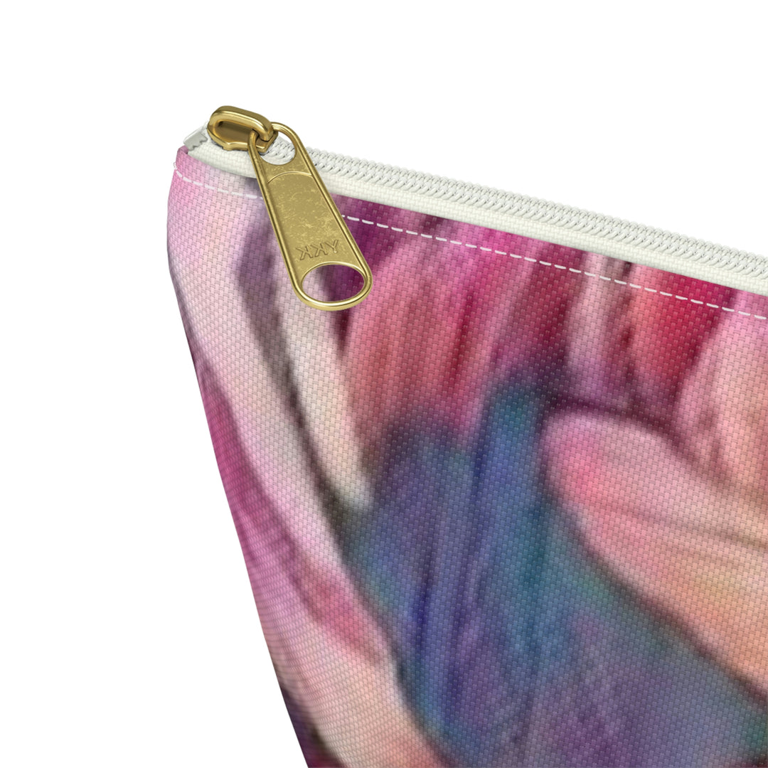 Floral/Coral Background Accessory Pouch w T-bottom