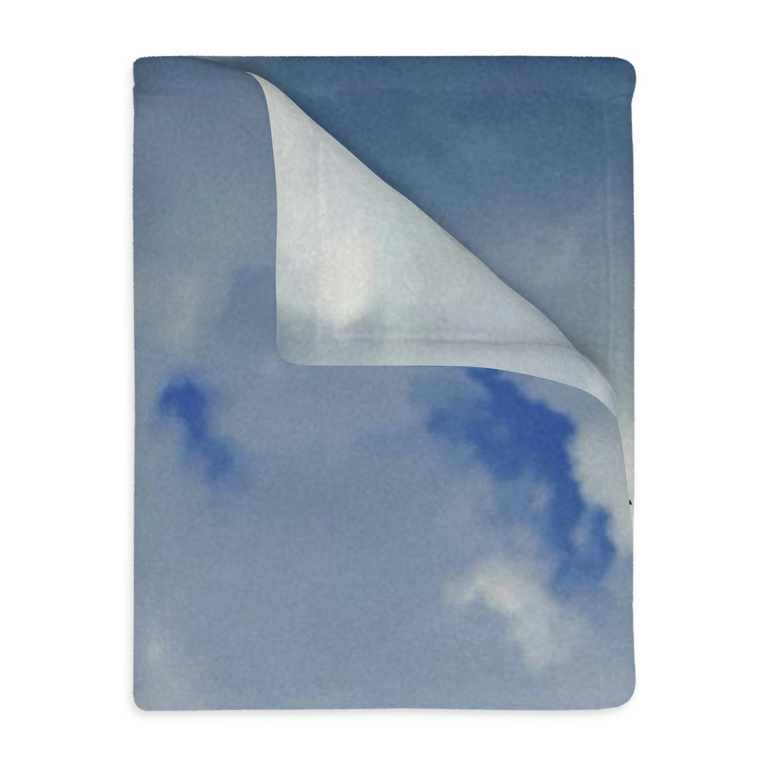 Keep Reaching Velveteen Minky Blanket (Two-sided print)