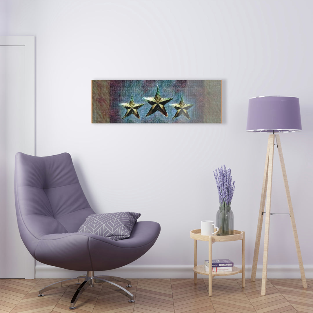 Rustic Triple Star with Plum Acrylic Prints