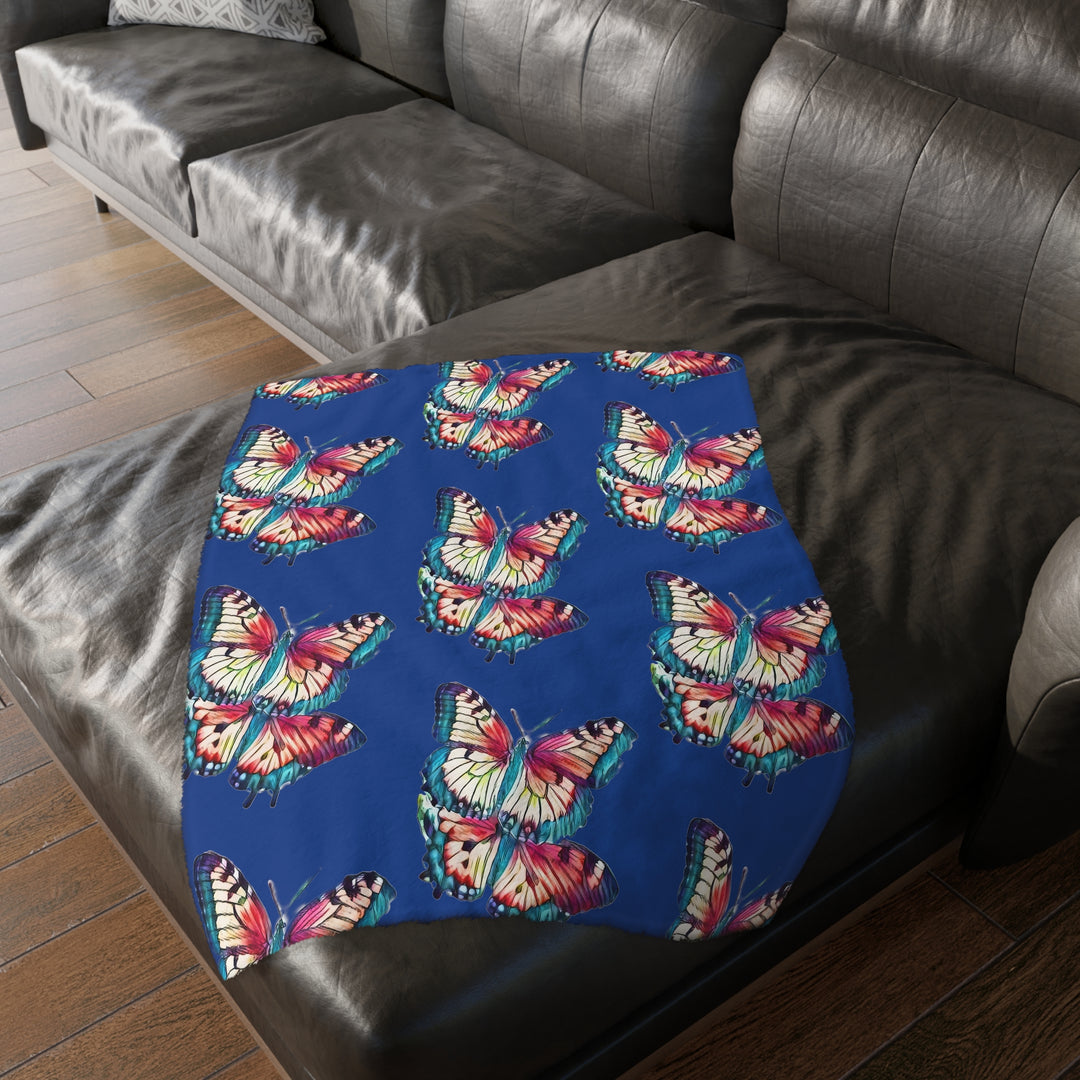 Maybe we are all like Butterflies Velveteen Minky Blanket (Two-sided print)stylr 1