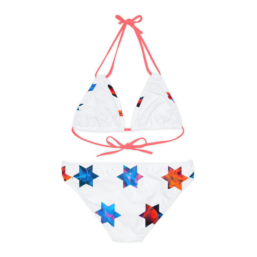 Stars Strapped Bikini Set (AOP)