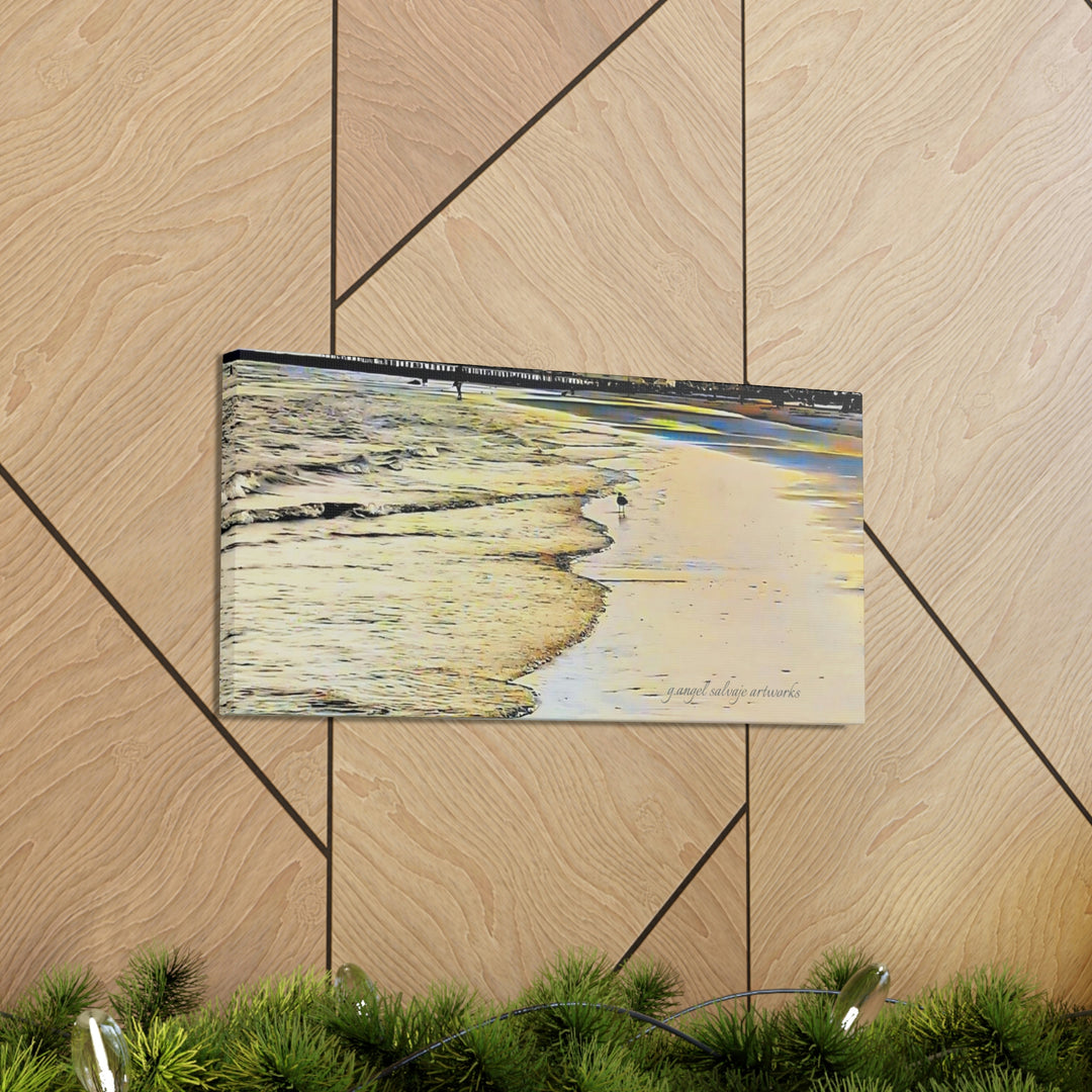 Galveston Strut Landscape Canvas Gallery Wraps