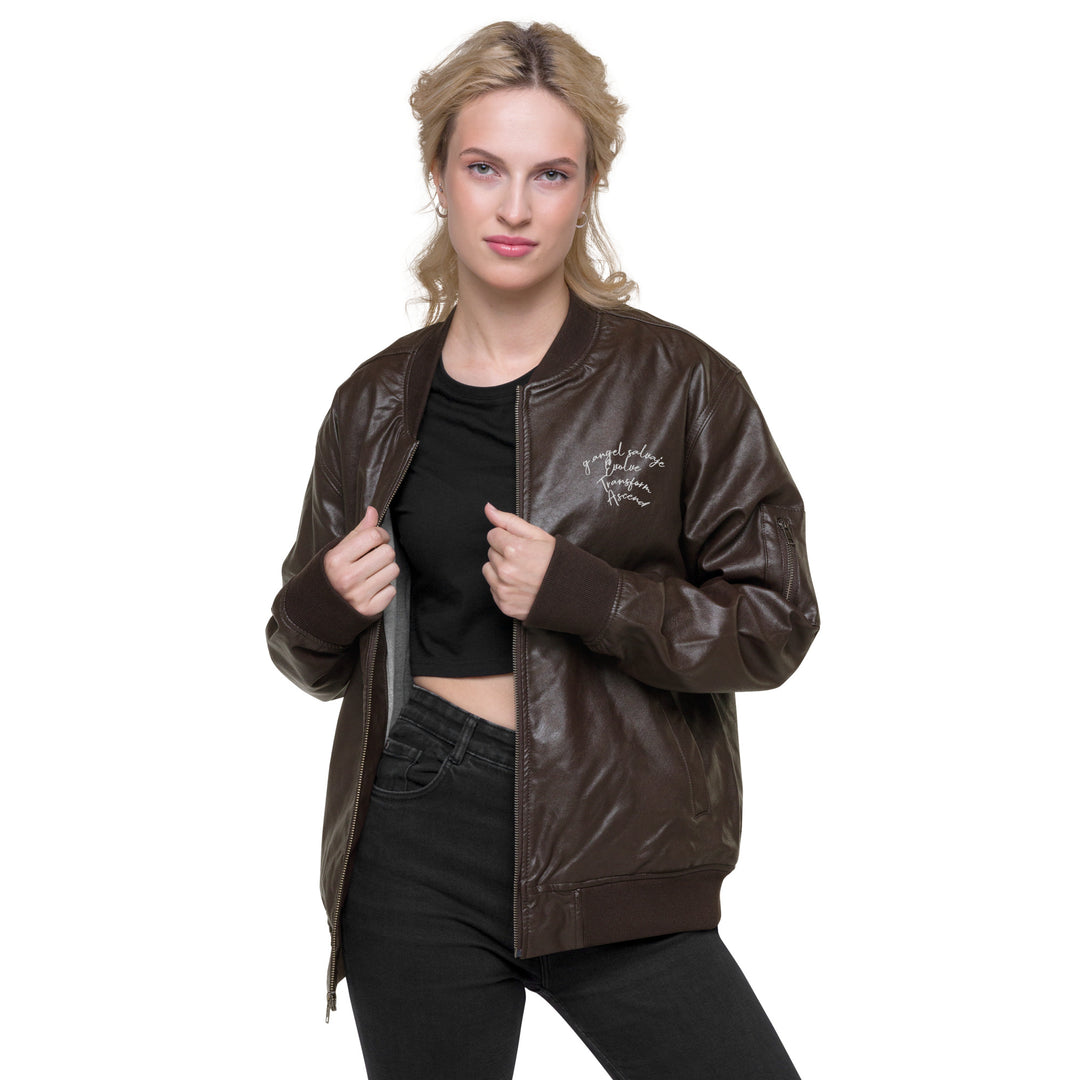 Leather Bomber Jacket