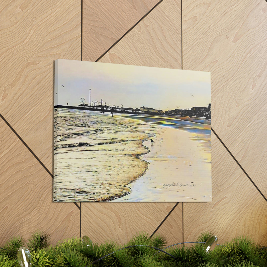 Galveston Strut Landscape Canvas Gallery Wraps
