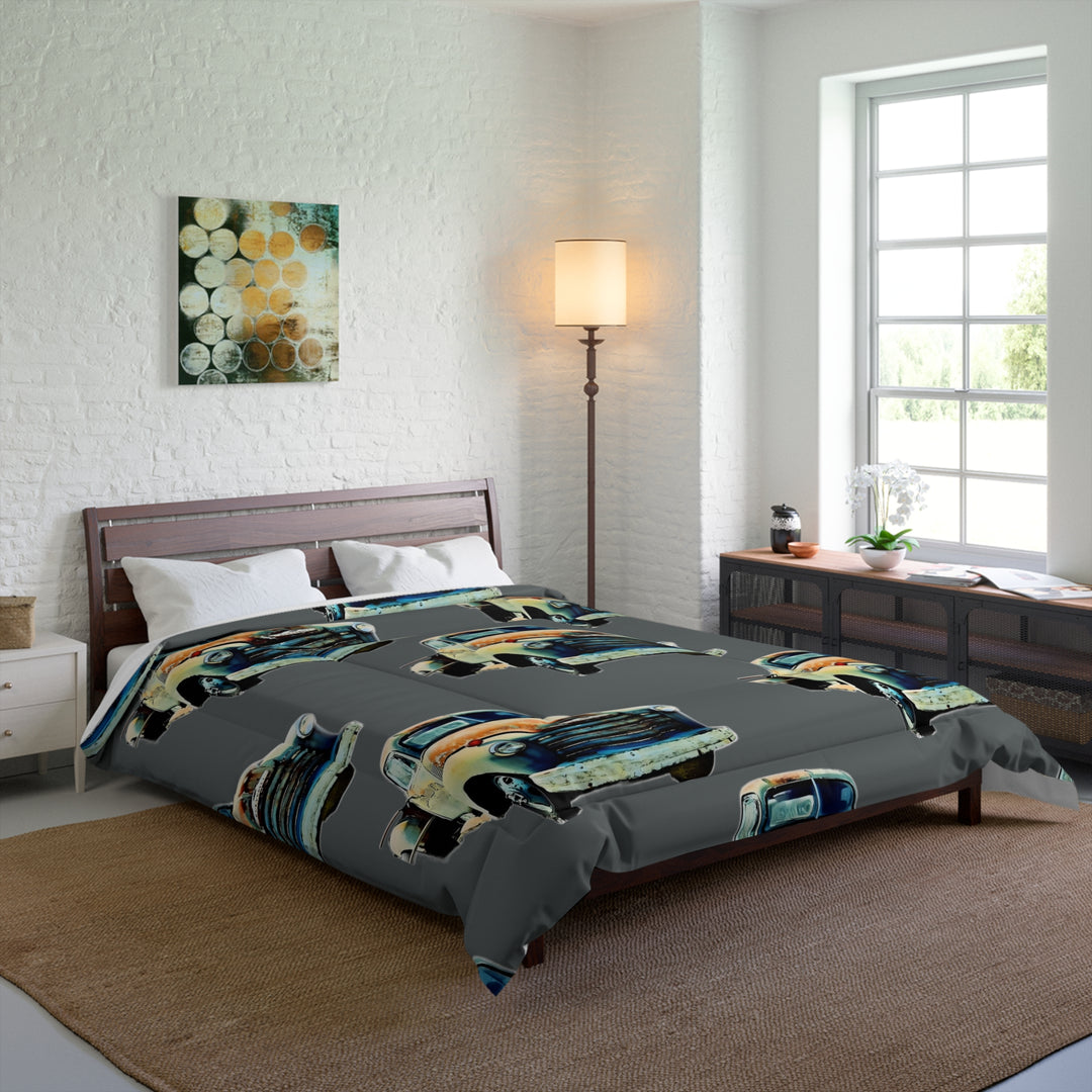 1953 Antique Truck , Dark Grey Comforter style 2