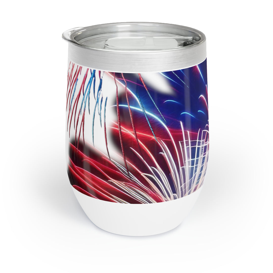 Patriotic Fire Crackers Chill Wine Tumbler