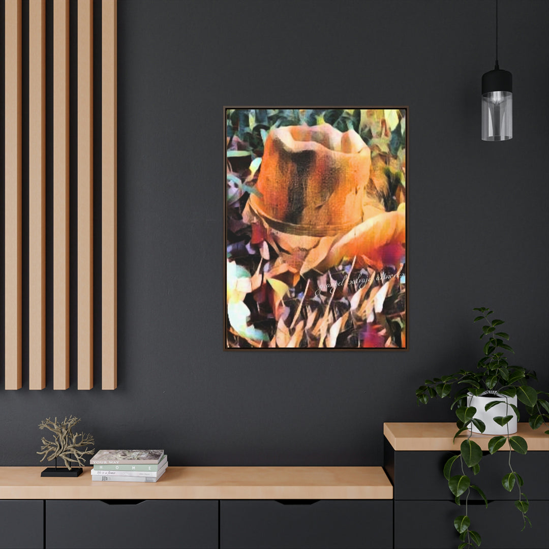 A Man's Hat Gallery Canvas Wraps, Vertical Frame