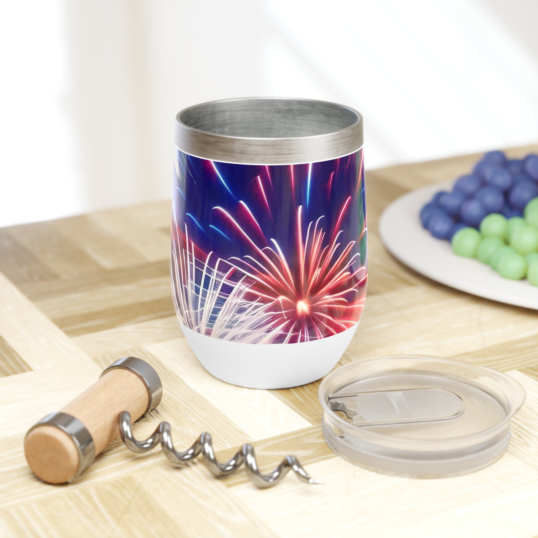 Patriotic Fire Crackers Chill Wine Tumbler