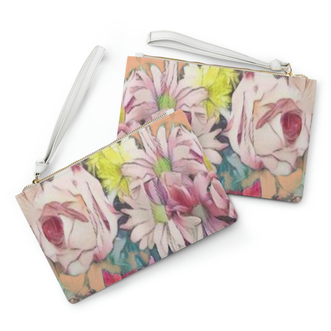 Floral /coral Clutch Bag