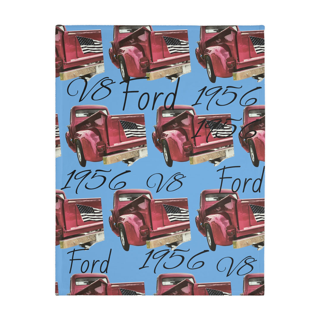 1956 Fat Bottom Ford Velveteen Minky Blanket (Two-sided print)