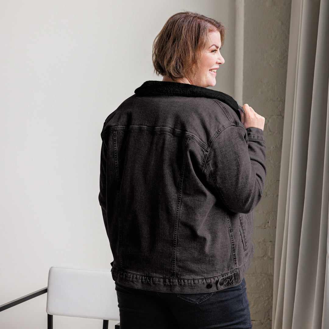 Unisex denim sherpa jacket